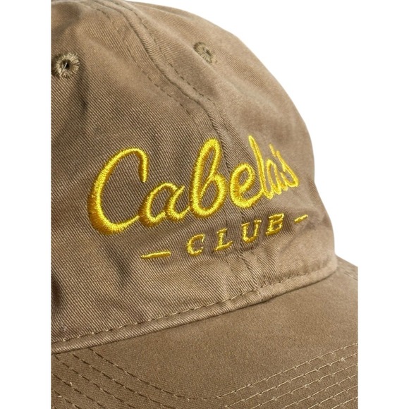 Cabela's Club Brown Cap One Size Adjustable Strapback Hat 100% Cotton Casual - Picture 2 of 9